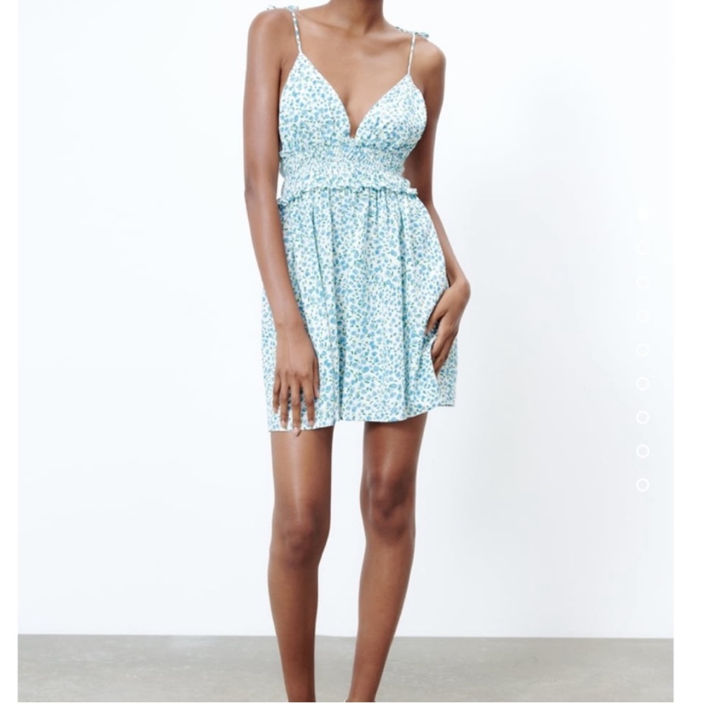 Zara floral halter dress